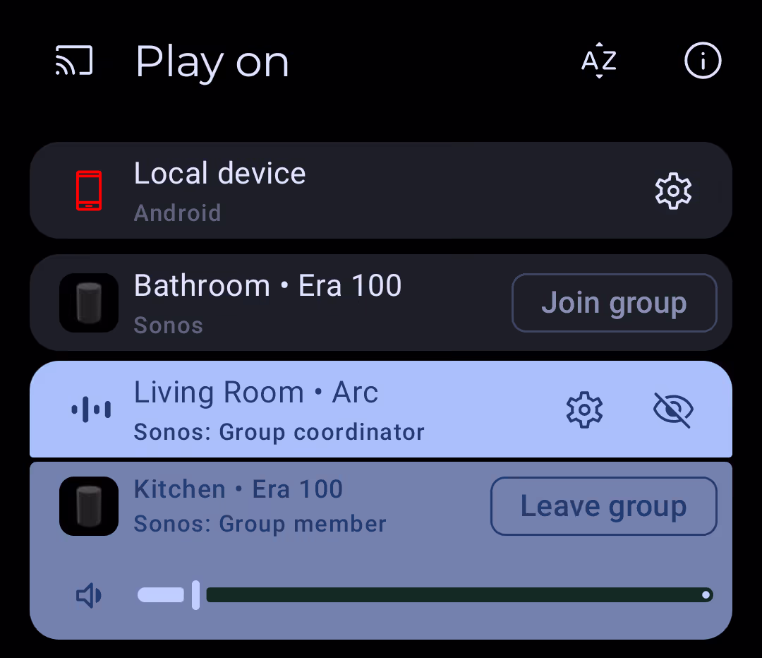 The Symfonium app supports Sonos out of the box and allows simple creation of groups
